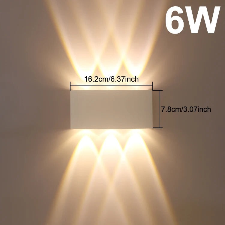 LED Outdoor Wall Light | Modern Up & Down Lamp for Indoor Rooms & Garden Areas