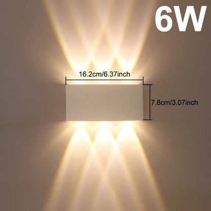 LED Outdoor Wall Light | Modern Up & Down Lamp for Indoor Rooms & Garden Areas