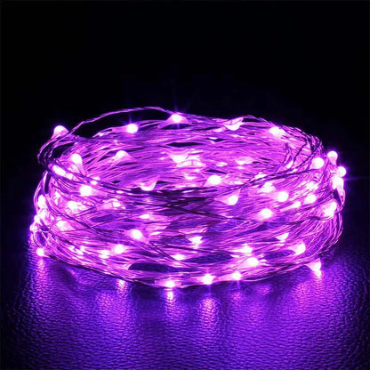 Battery-Powered LED Copper Wire Fairy Lights – 1/2/3/5/10M for Bedroom, Garden, Party & Wedding Decoration