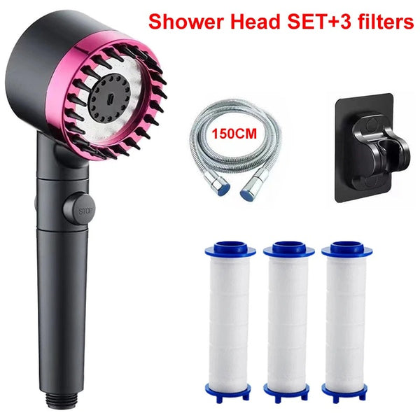 4 Modes Showerhead High Pressure Shower Head With Water Filtration Massage Shower Head Rainfall Shower