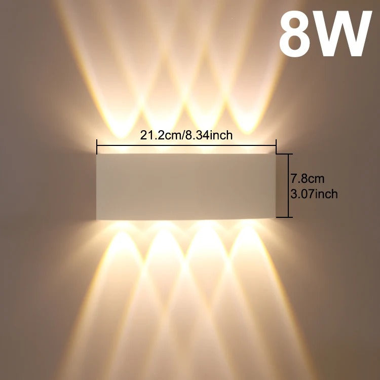 LED Outdoor Wall Light | Modern Up & Down Lamp for Indoor Rooms & Garden Areas