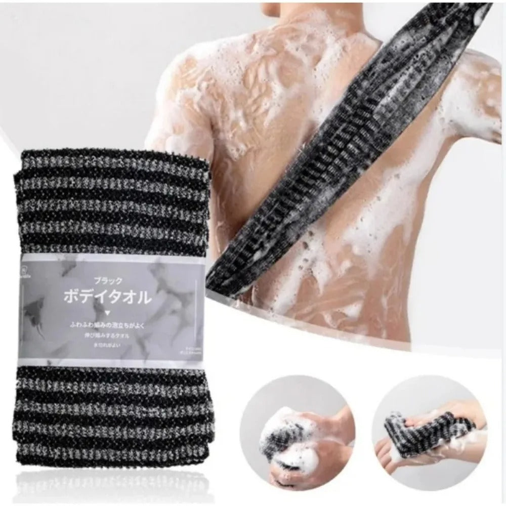 Japanese Rubbing Washcloth Bath Nylon Towel Brush for Back Towels Exfoliating Scrub Shower Sponge Body