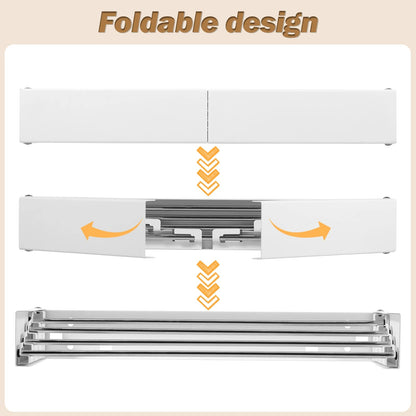 Compact Wall-Mounted Drying Rack for Clothes & Towels