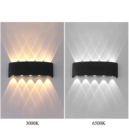 LED Outdoor Wall Light | Modern Up & Down Lamp for Indoor Rooms & Garden Areas