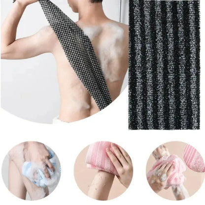 Japanese Rubbing Washcloth Bath Nylon Towel Brush for Back Towels Exfoliating Scrub Shower Sponge Body