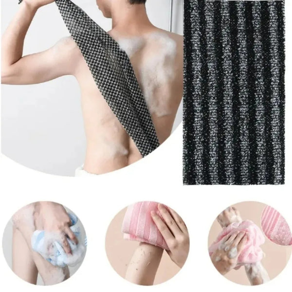Japanese Rubbing Washcloth Bath Nylon Towel Brush for Back Towels Exfoliating Scrub Shower Sponge Body