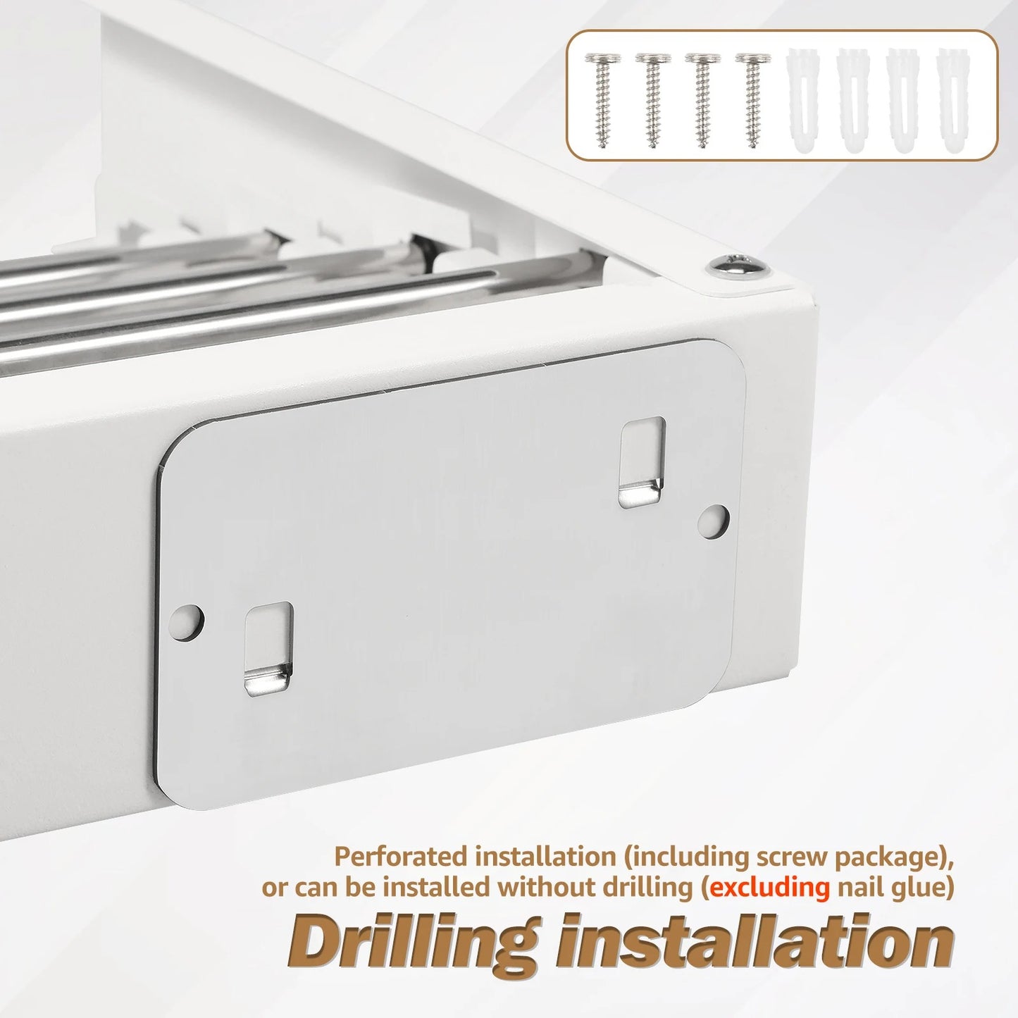 Compact Wall-Mounted Drying Rack for Clothes & Towels