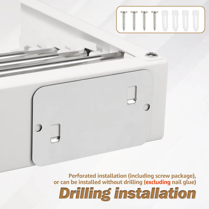 Compact Wall-Mounted Drying Rack for Clothes & Towels