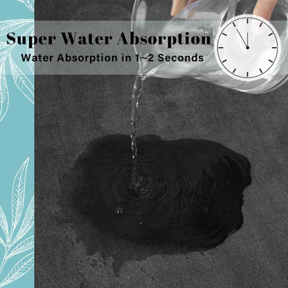 Super Absorbent Coral Velvet Bath Mat – Anti-Slip Bathroom Floor Rug, Quick-Dry, Soft & Plush for Showers, Baths, and Powder Rooms