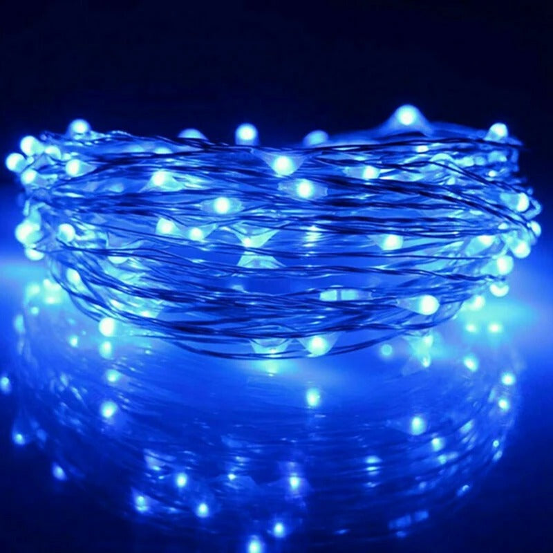 Battery-Powered LED Copper Wire Fairy Lights – 1/2/3/5/10M for Bedroom, Garden, Party & Wedding Decoration