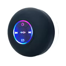 Waterproof Bluetooth Bathroom Speaker with Suction Cup & RGB Lights