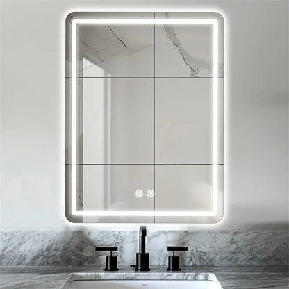 Bathroom Mirror with LED Lights Wall Mounted Mirror IP54 Waterproof Touch Switch Smart LED Mirror