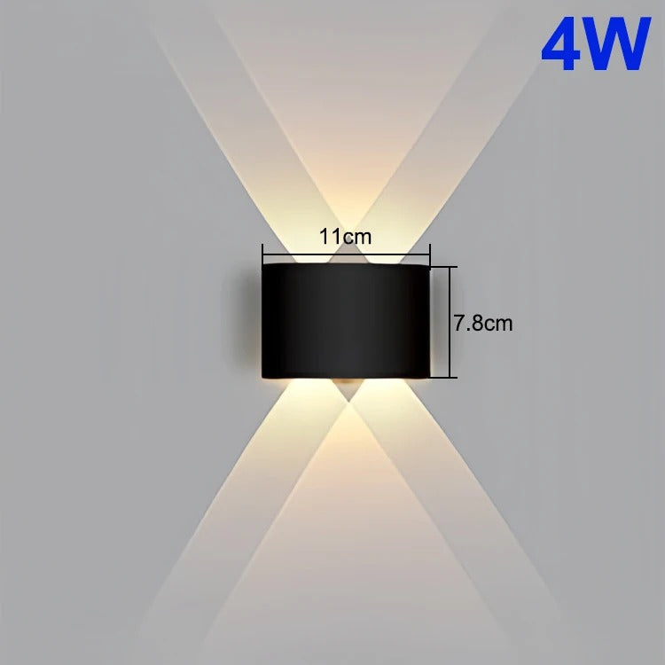 LED Outdoor Wall Light | Modern Up & Down Lamp for Indoor Rooms & Garden Areas