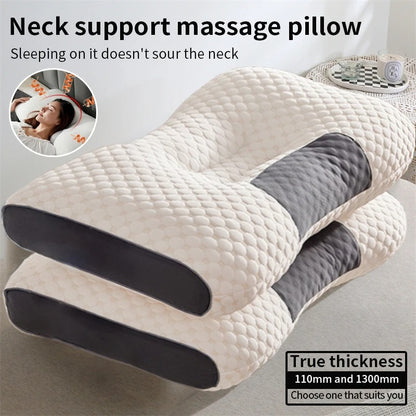 Neck Protection Support Massage Pillow Honeycomb SPA3D Double Knitted Cotton Pillow Core Home Neck Pillow